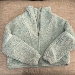 FP Movement by Free People Sherpa Half Zip - Light Blue
